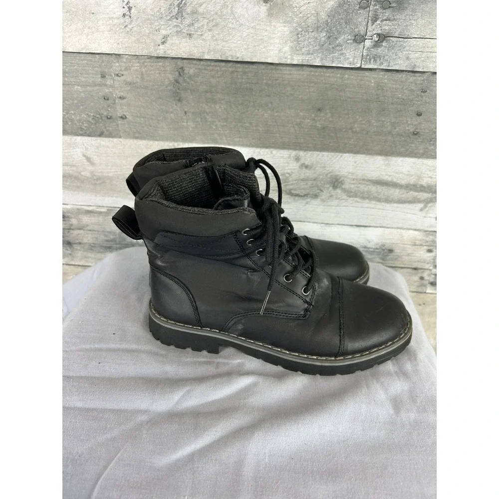 Crevo Boys Black Work boots Size 4